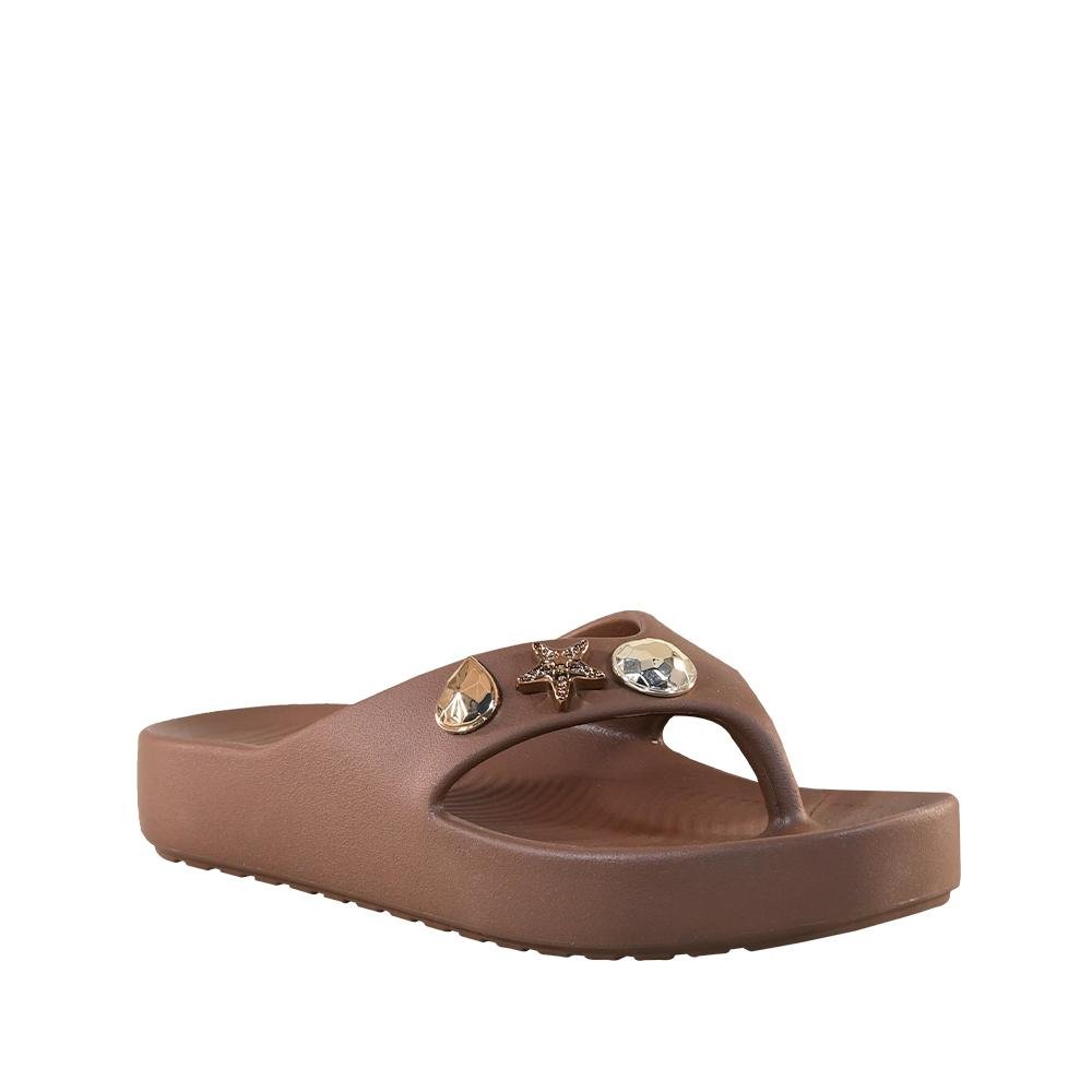 Chinelo de Dedo Feminino Zaxy Zen Marrom 4