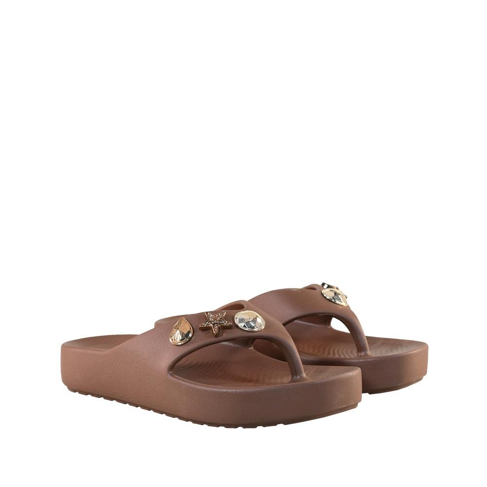 Chinelo de Dedo Feminino Zaxy Zen Marrom 5