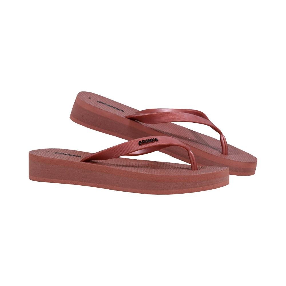 Chinela Anabela Opanka Telha Bege 2