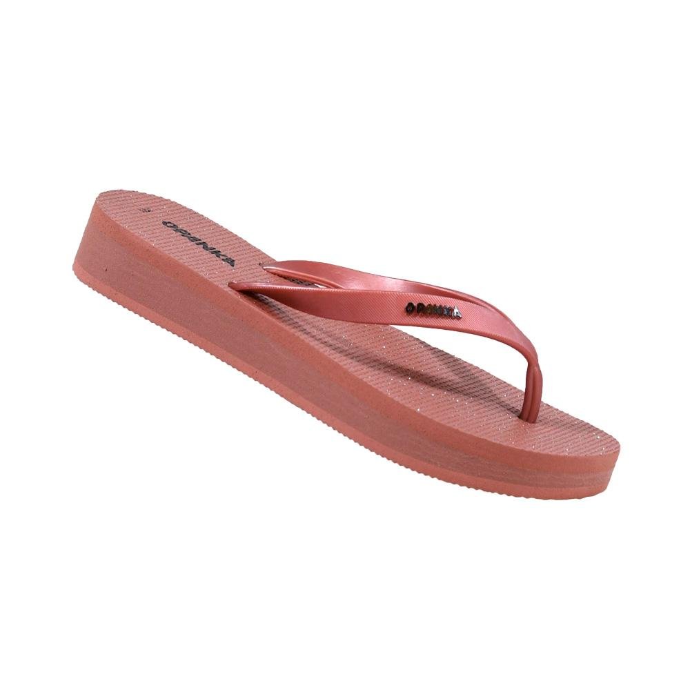 Chinela Anabela Opanka Telha Bege 3