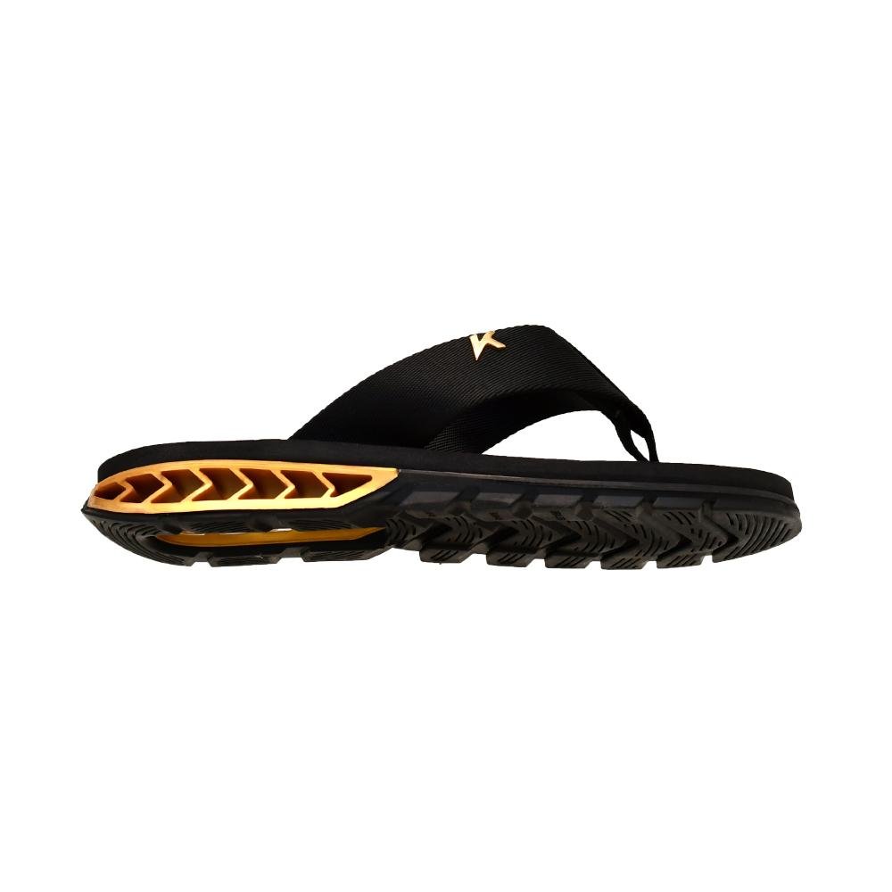 Chinelo de Dedo Preto e Dourado Rakka | Kenner Preto 5