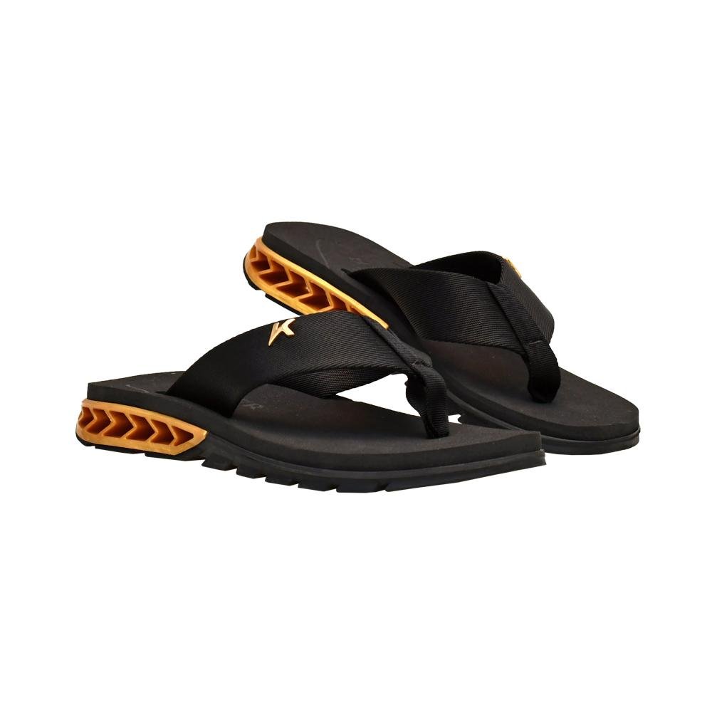 Chinelo de Dedo Preto e Dourado Rakka | Kenner Preto 7