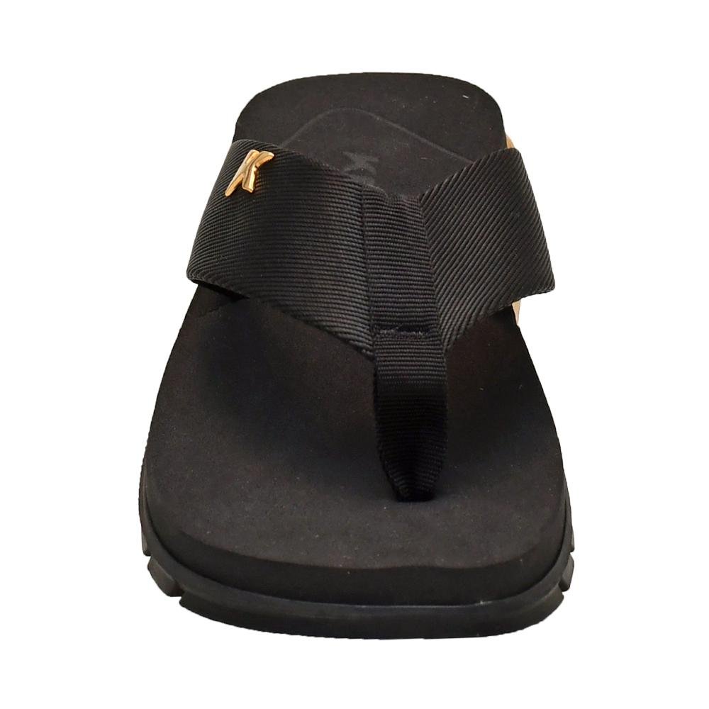 Chinelo de Dedo Preto e Dourado Rakka | Kenner Preto 9