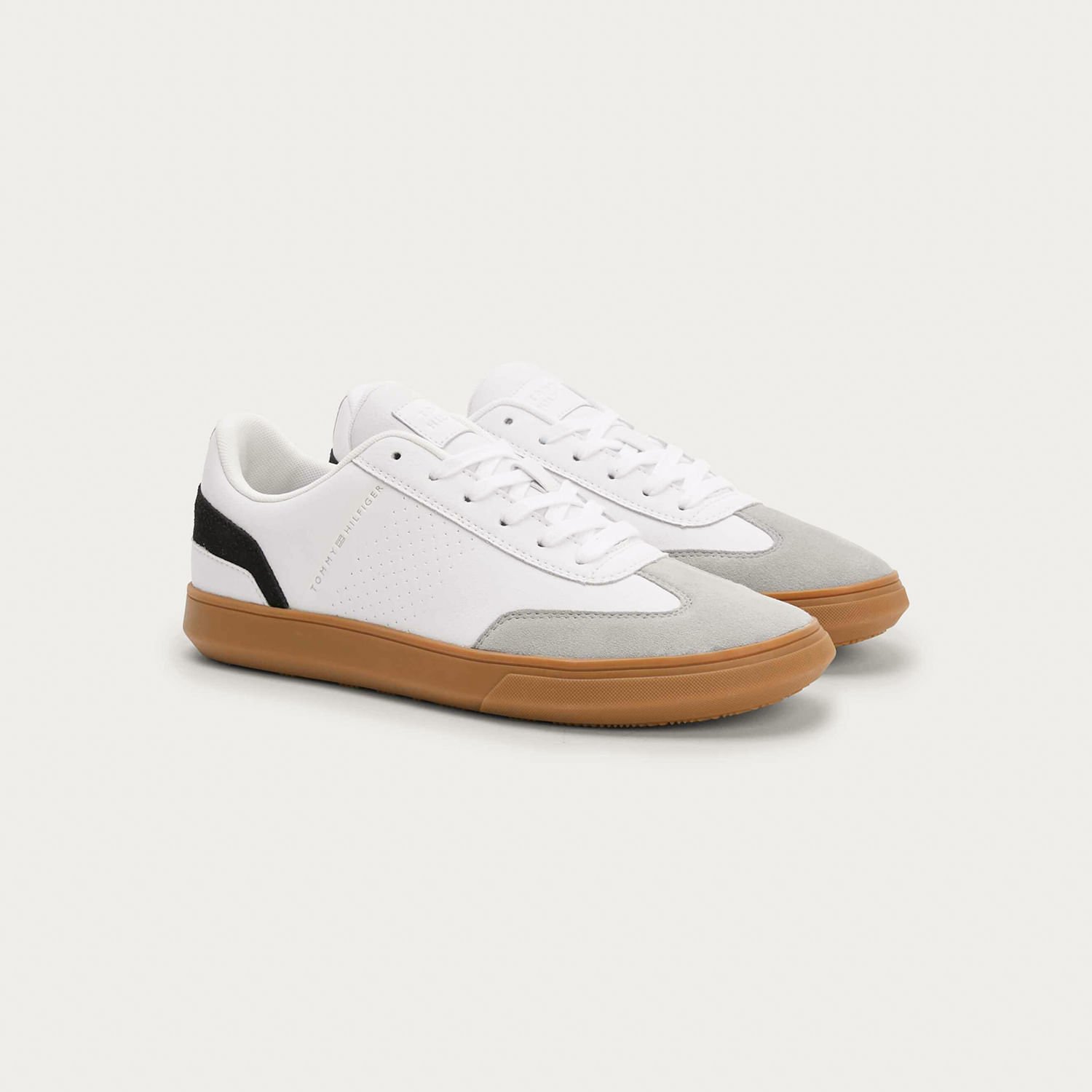 Tênis Clássico Textura Mista Branco 2