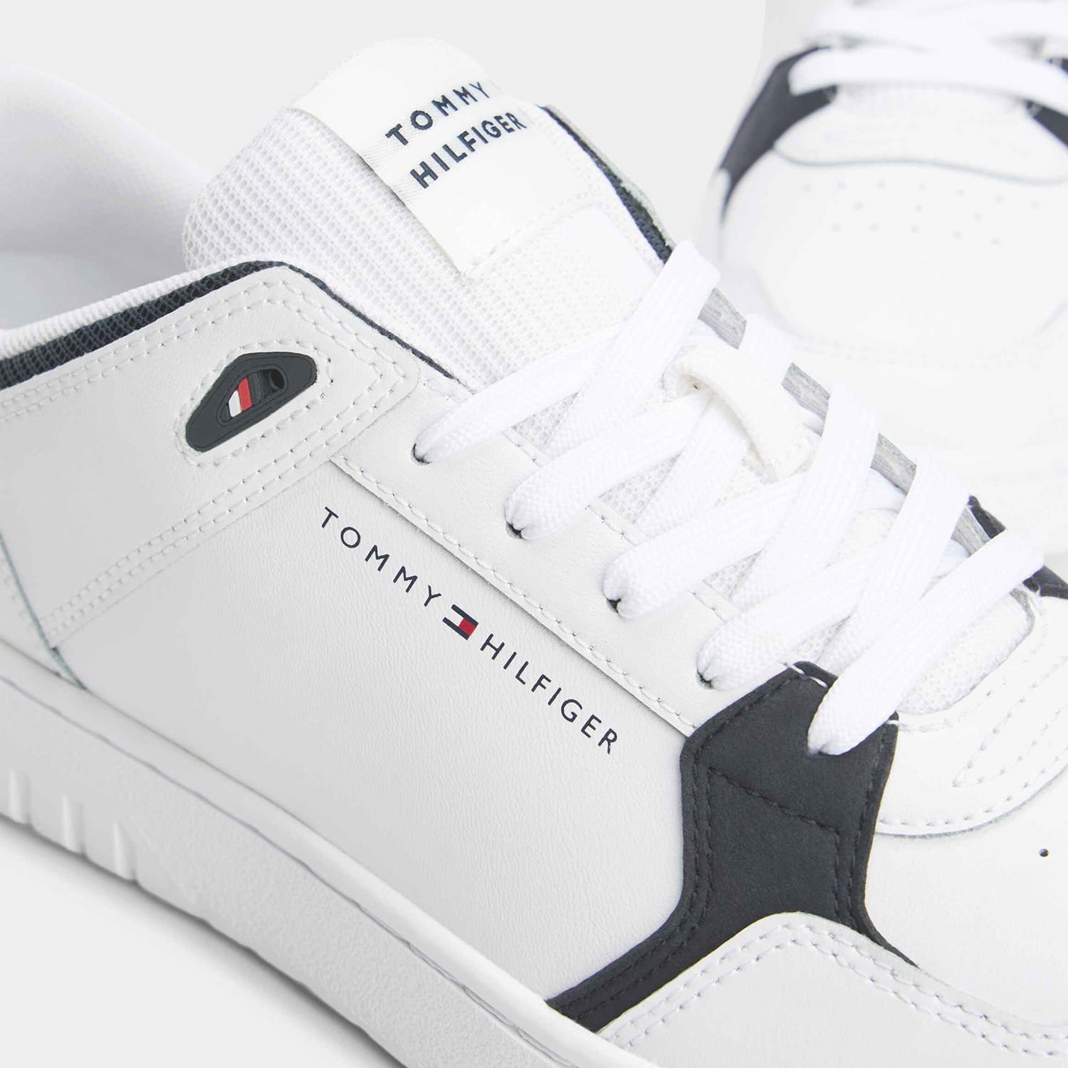 Tênis De Basquete Com Textura Mista Branco 2