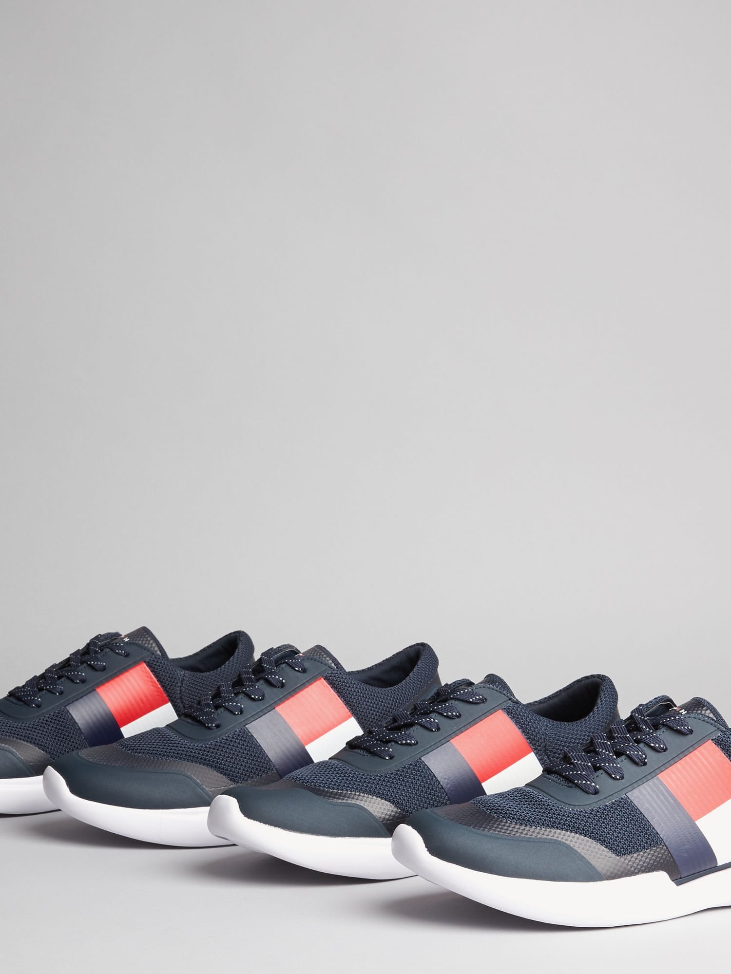 Tommy Tênis Masculino Knit Eva Faixa Lateral Azul 5