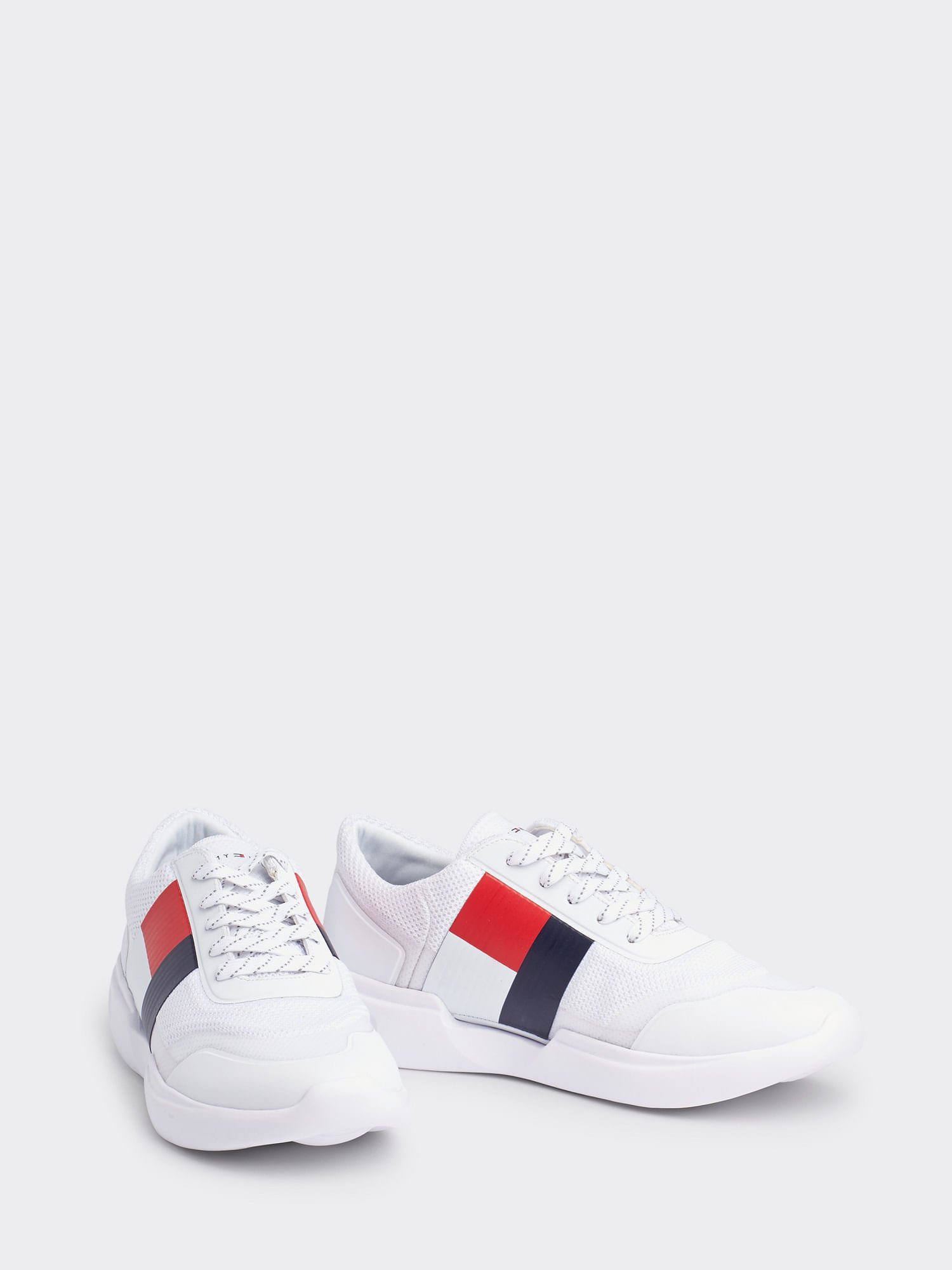 Tommy Tênis Masculino Knit Eva Faixa Lateral Branco 1