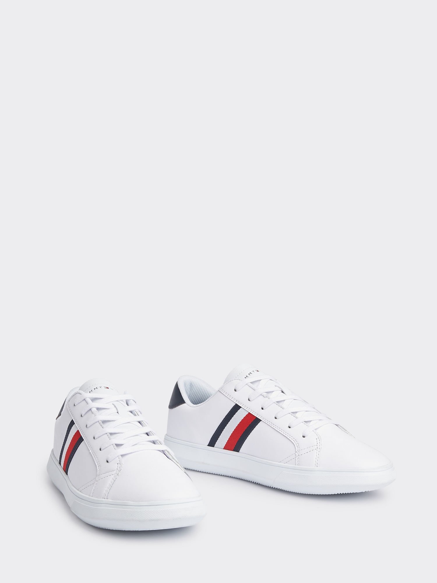 Tommy Tênis  Masculino Couro Faixa Lateral Branco 6