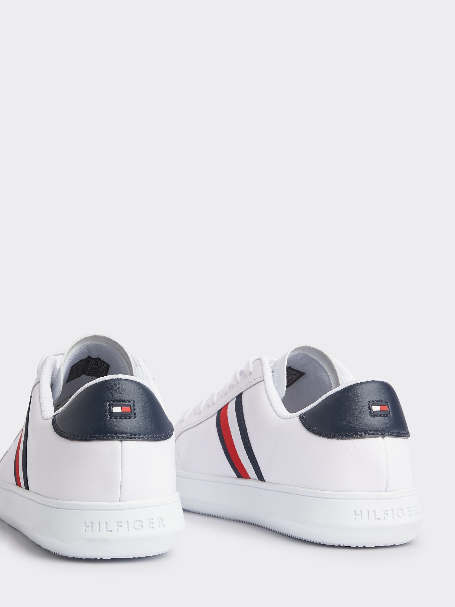 Tommy Tênis  Masculino Couro Faixa Lateral Branco 2