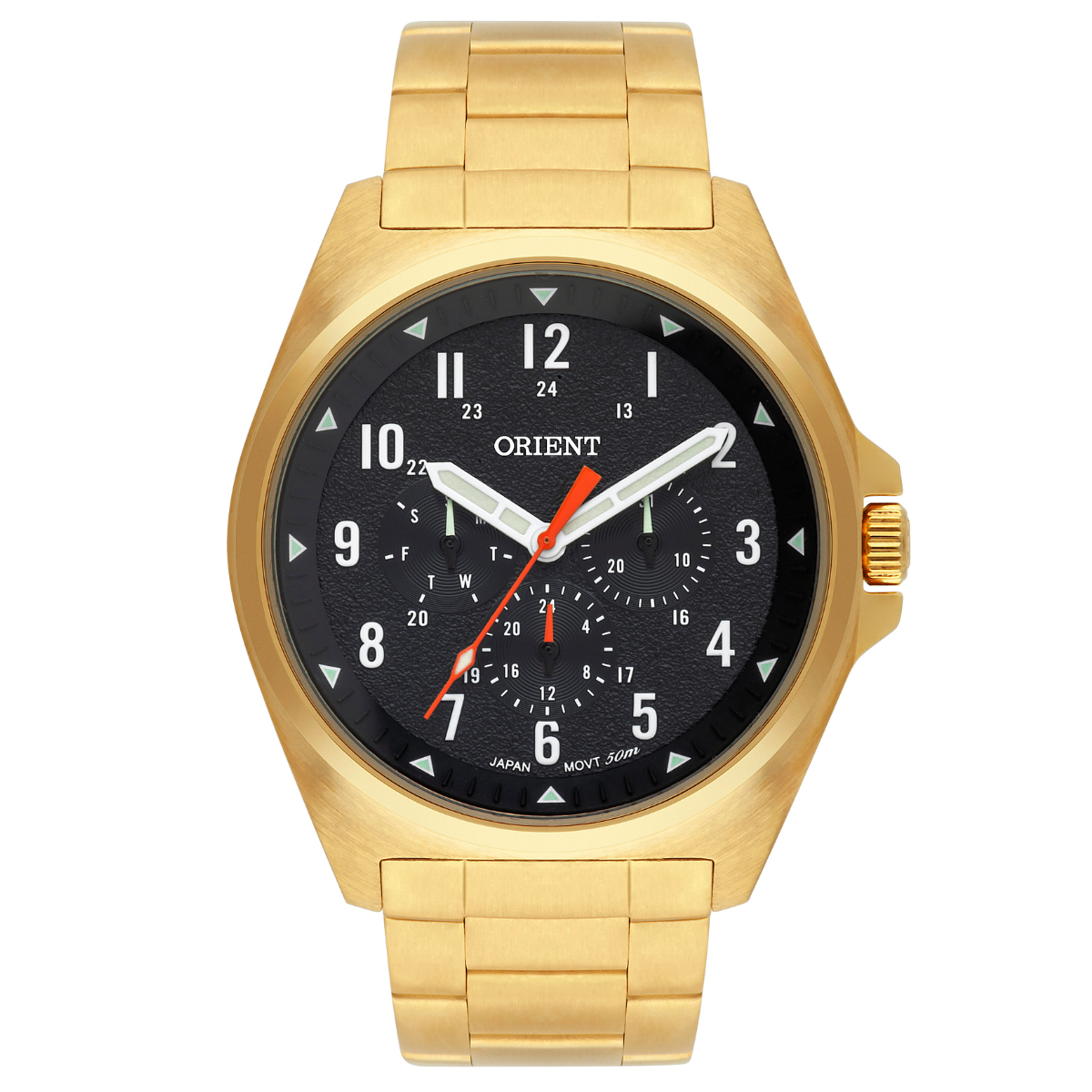 Relógio Orient Sport Multifunção Masculino - MGSSM029 P2KX Preto Dourado 1