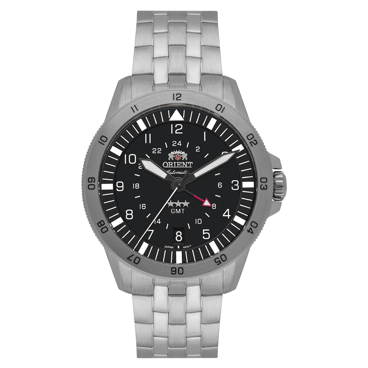 Relógio Orient 3 Estrelas Automático Sport Air GMT - NH3SS018 P2SX Preto