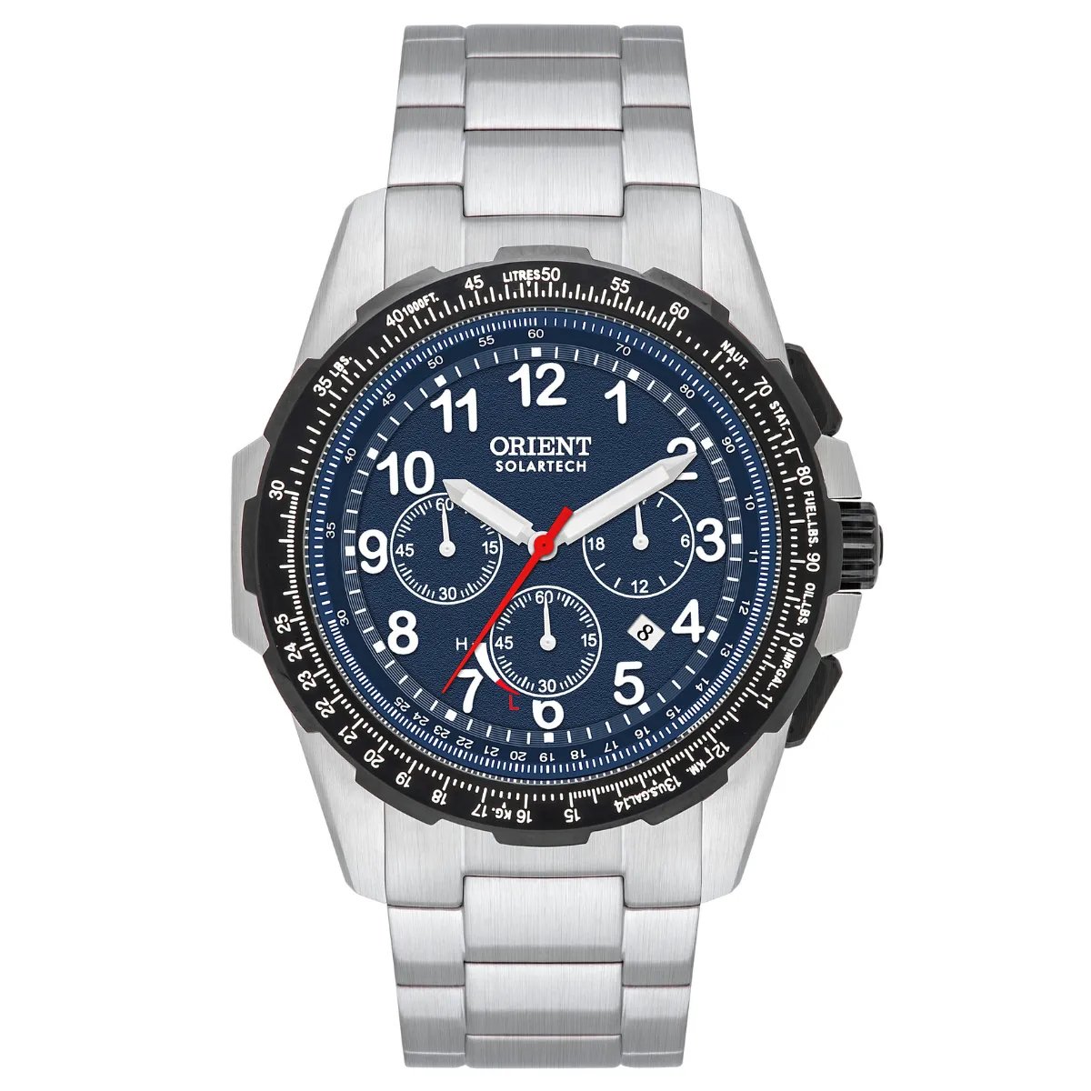 Relógio Orient Solartech Elite Air Cronógrafo - MBSSC289 D2SX Azul