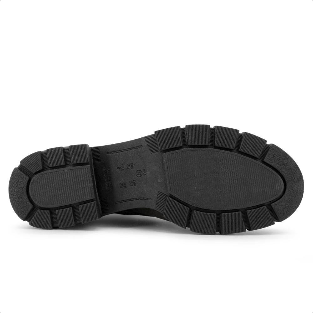 Bota Coturno Ramarim Tratorada Cano Médio Feminina Preto 6