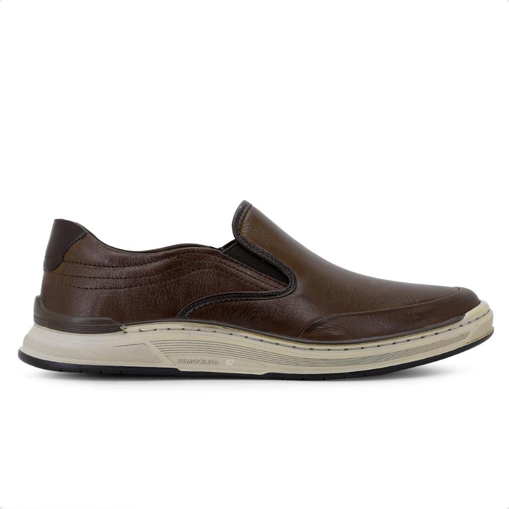 Sapatênis Democrata Denim Loop Slip On Masculino Marrom 1