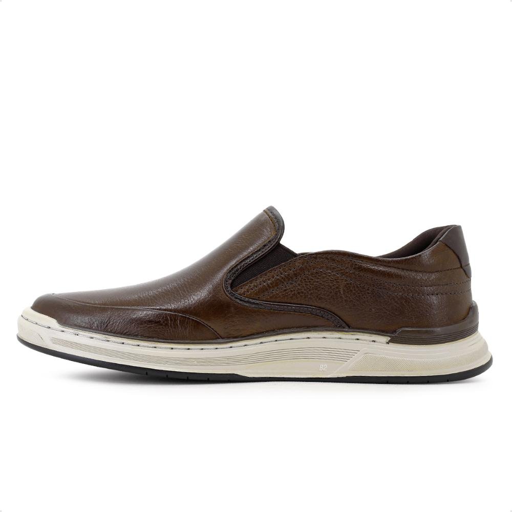Sapatênis Democrata Denim Loop Slip On Masculino Marrom 2