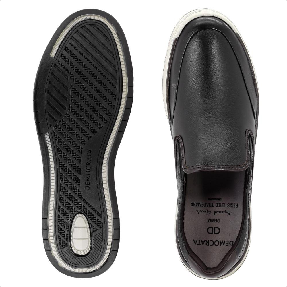 Sapatênis Democrata Denim Loop Slip On Masculino Preto 5