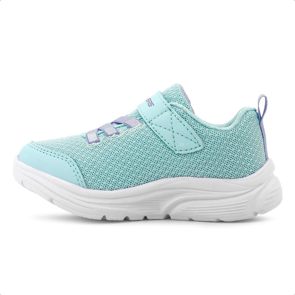 Tênis Skechers Wavy Lites Blissfully Free Infantil Verde Água/Lilás 2