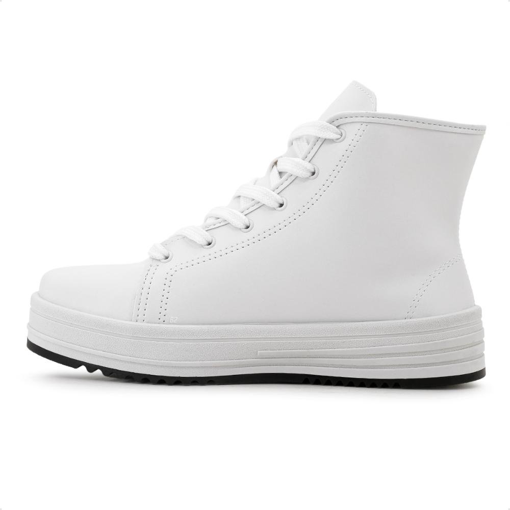 Tênis Moleca Caixa Alta Cano Médio Feminino Branco 2