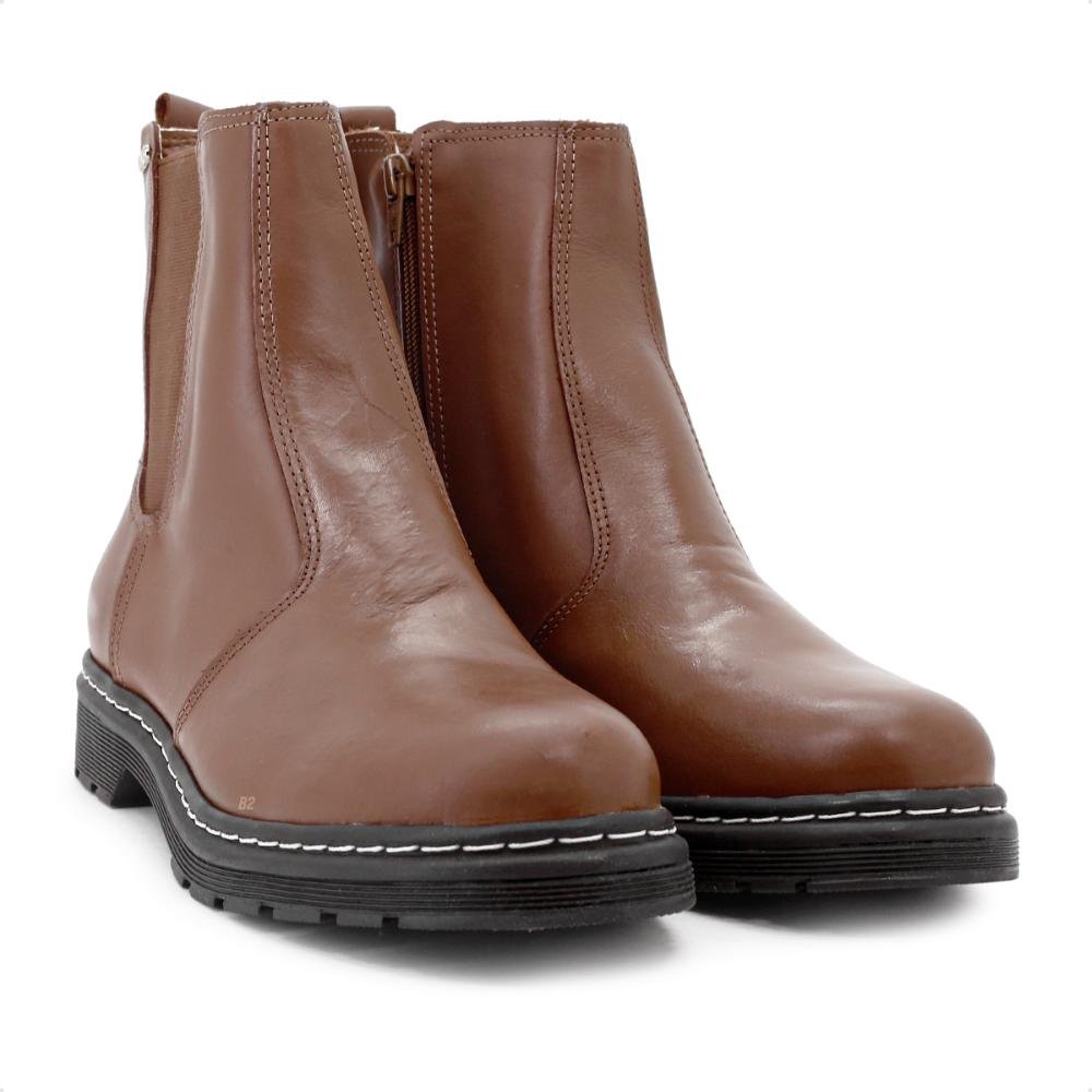 Bota VIA UNO Cano Curto Elástico Feminino Marrom 3