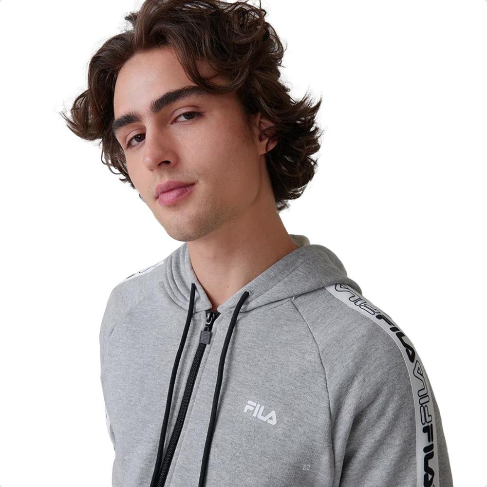 Jaqueta Moletom Fila Basic Tape II Masculina Cinza/Preto 1
