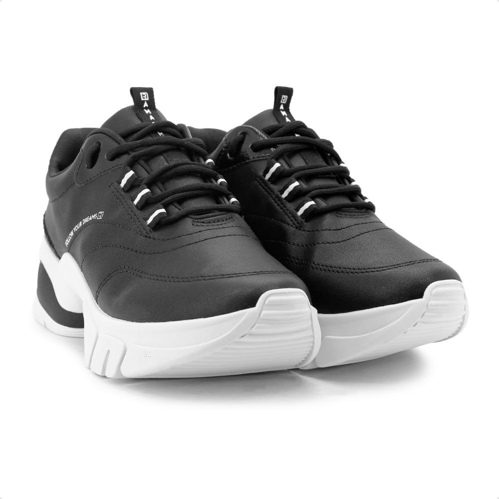 Tênis Ramarim Chunky Folow Your Dreams Feminino Preto/Branco 3