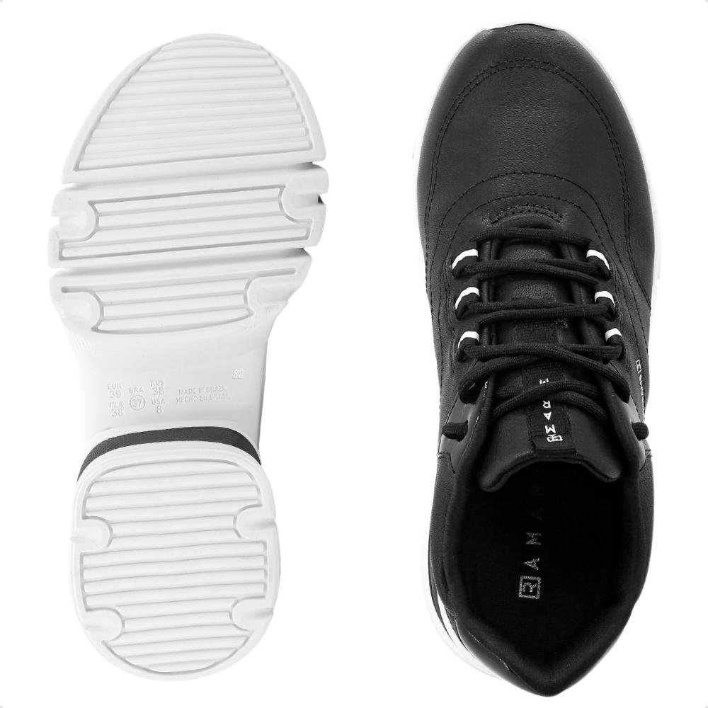 Tênis Ramarim Chunky Folow Your Dreams Feminino Preto/Branco 6