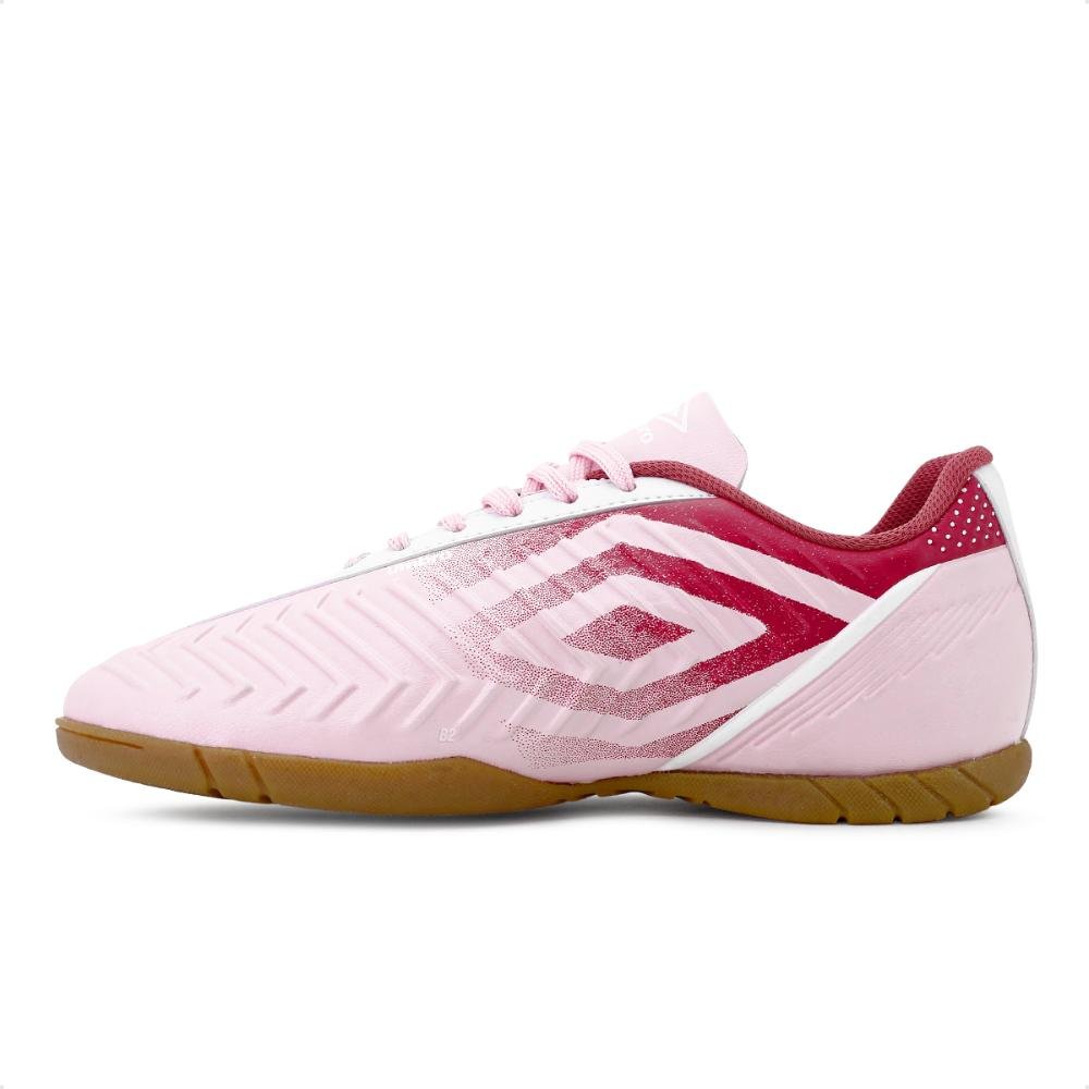 Chuteira Futsal Umbro Fifty 4 0 Rosa/Branco 2