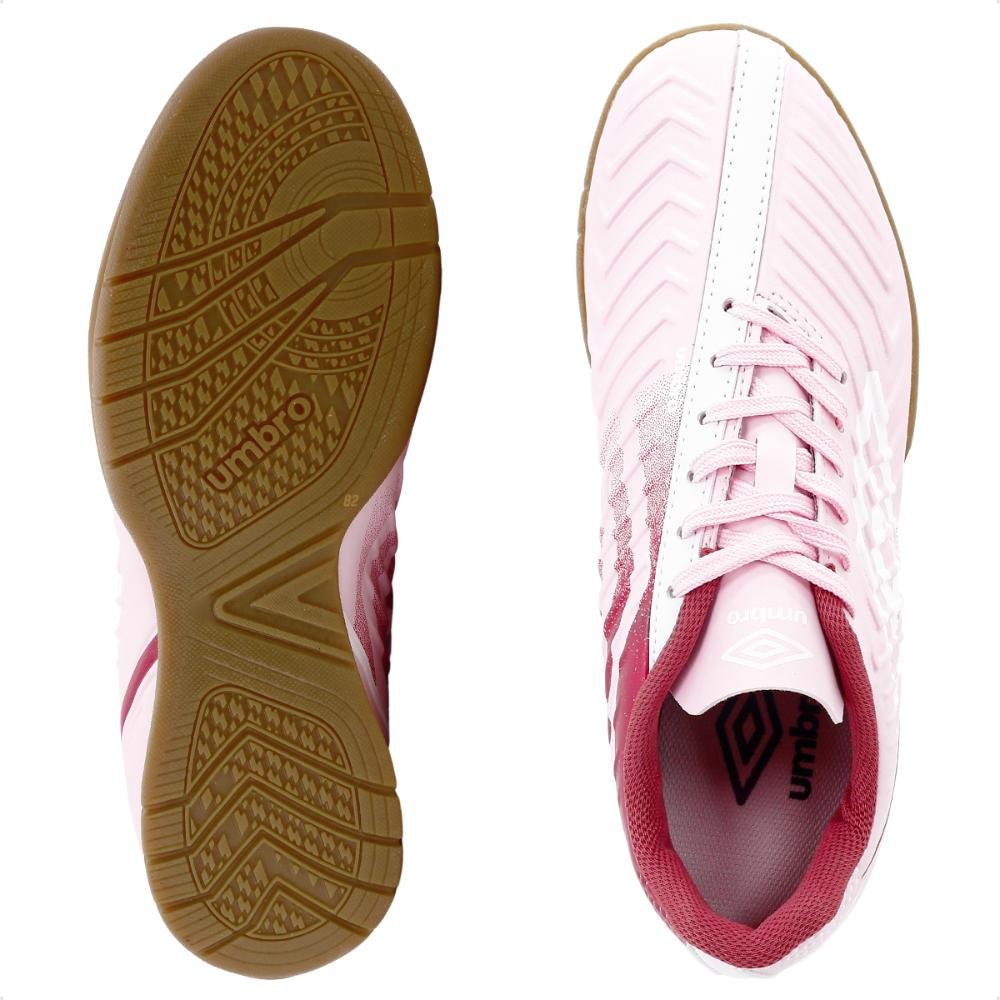 Chuteira Futsal Umbro Fifty 4 0 Rosa/Branco 6