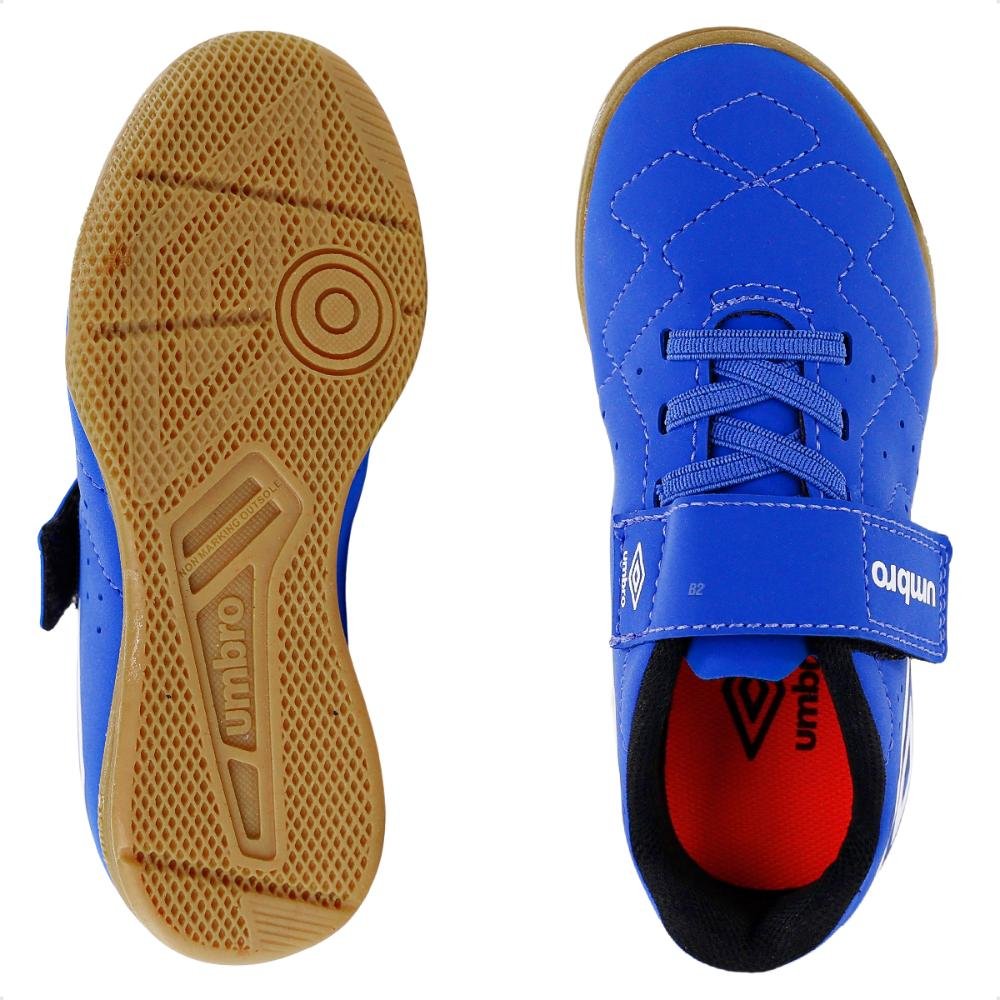 Chuteira Futsal Umbro Neo Striker Kids Infantil Futebol de Salão Azul 6