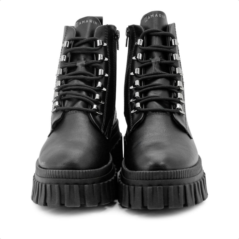 Bota Coturno Ramarim Zíper Tratorada Feminina Preto 5