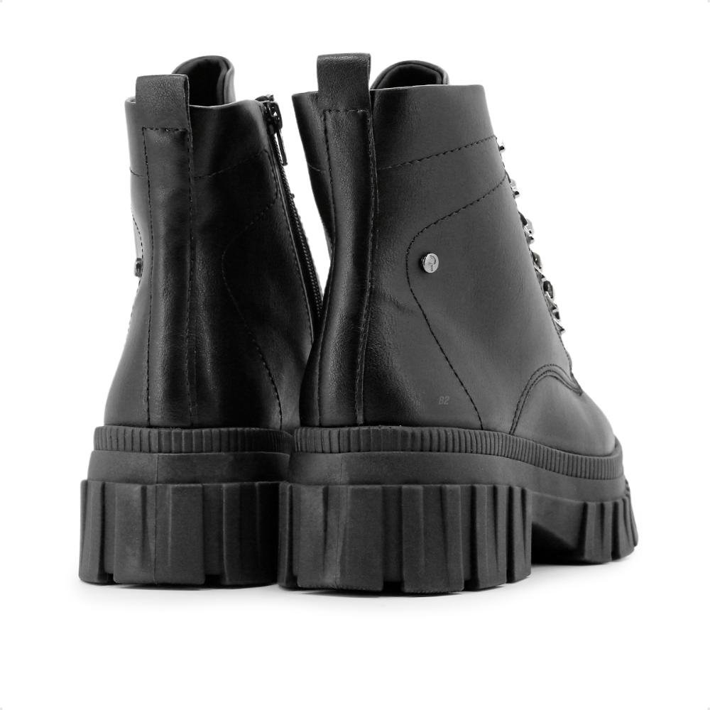 Bota Coturno Ramarim Zíper Tratorada Feminina Preto 6