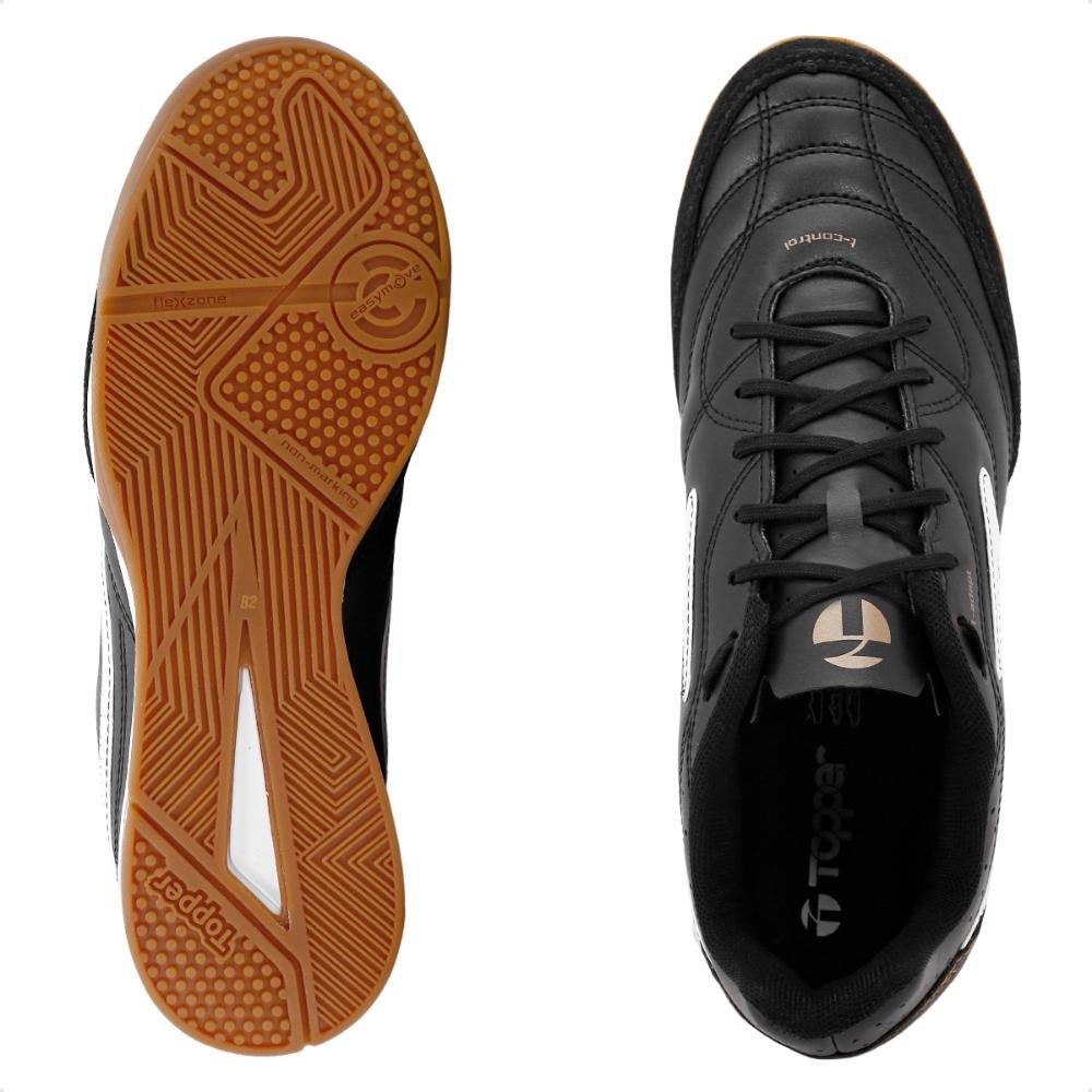Chuteira Topper Futsal Maestro Td IV Masculina Preto/Marrom 6