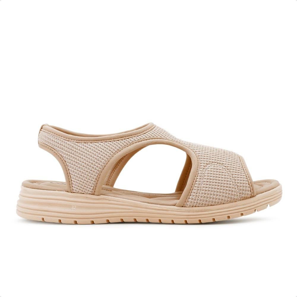 Sandália Comfortflex Papete Feminina Bege 1