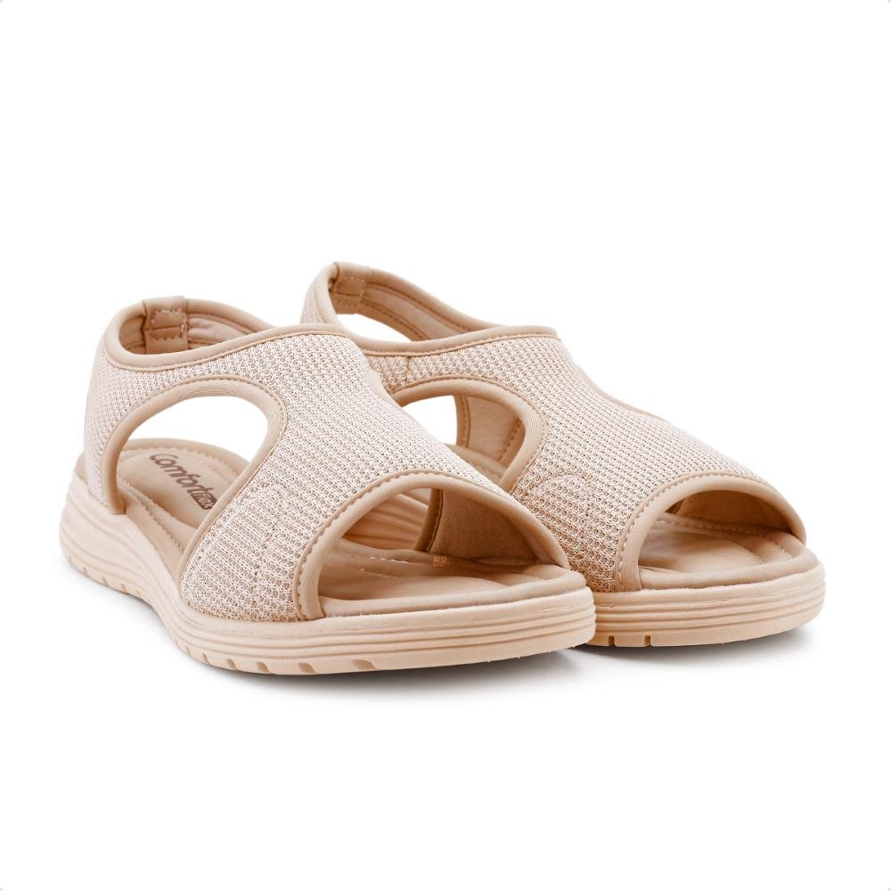 Sandália Comfortflex Papete Feminina Bege 3