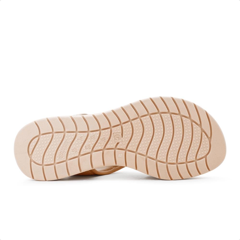 Sandália Comfortflex Papete Feminina Bege 6