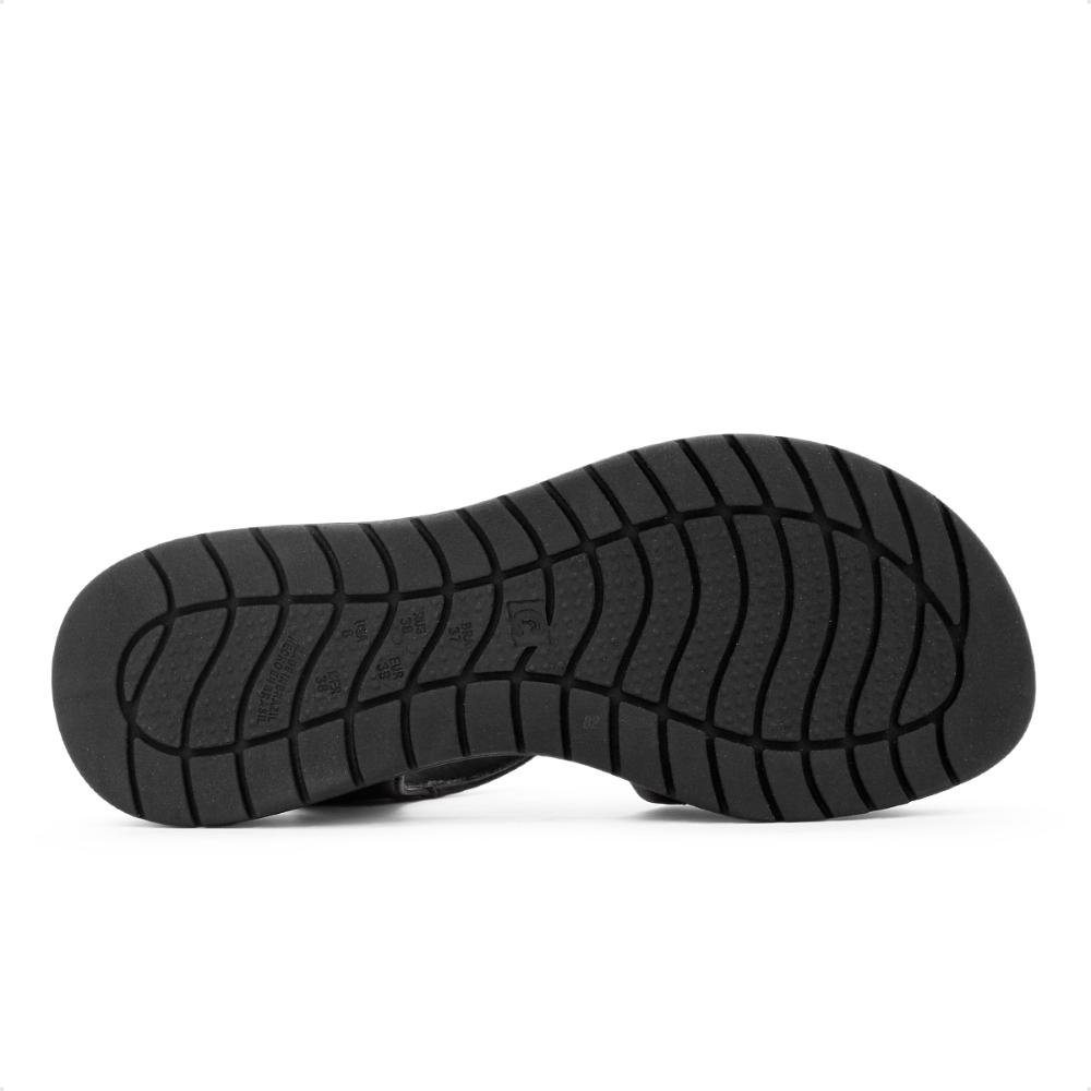 Sandália Comfortflex Papete Tiras Ajustáveis Feminina Preto 6