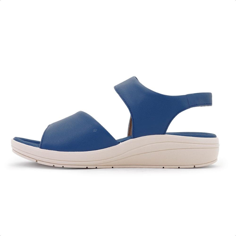 Sandália Usaflex Anabela Fecho-Flex Feminina Azul 2