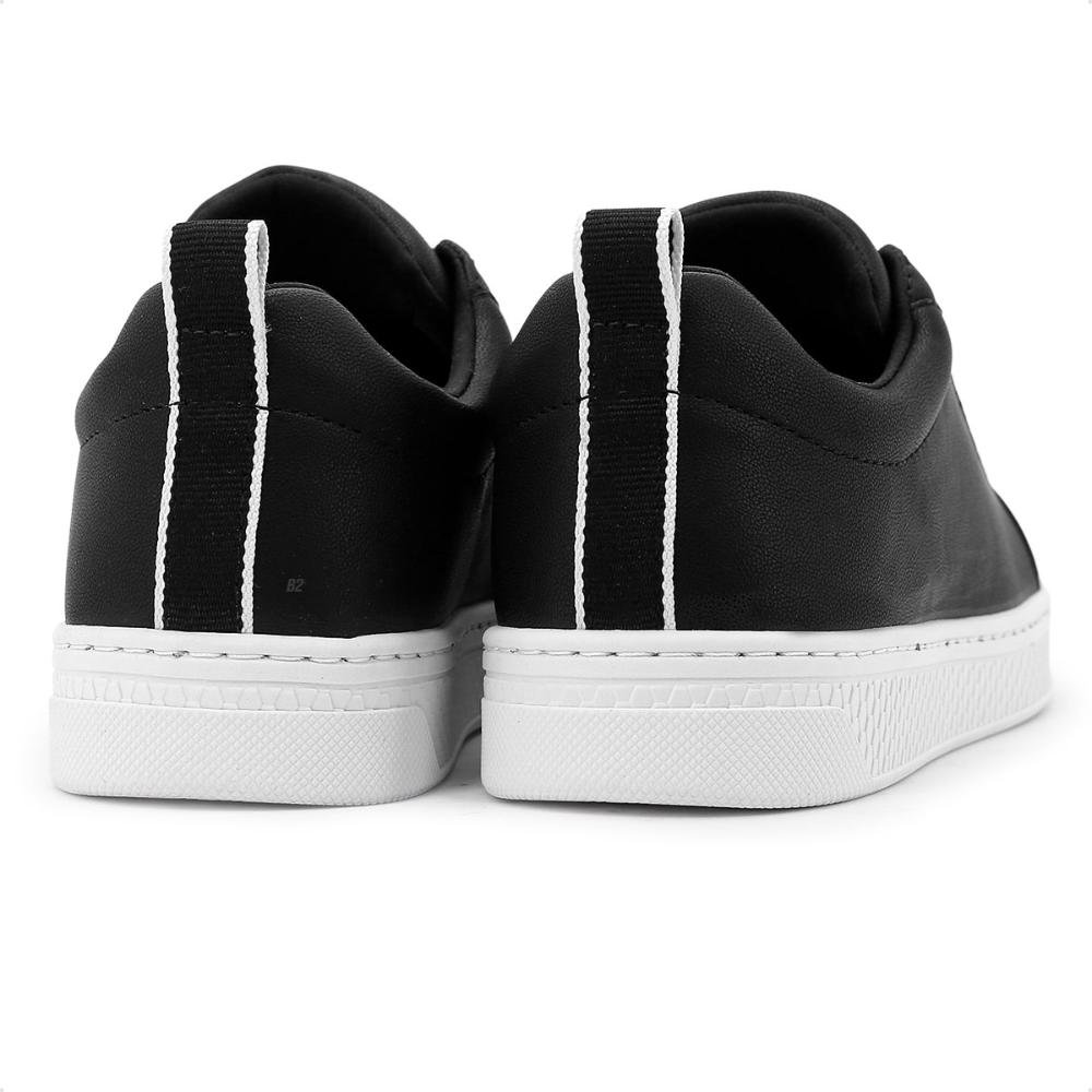 Tênis Comfortflex Casual Elástico Feminino Preto/Branco 5