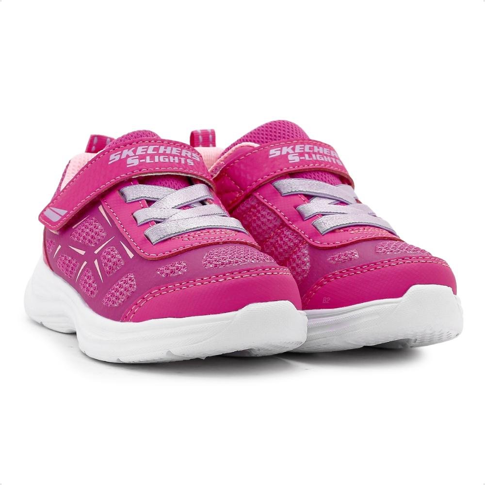 Tênis Skechers Glimmer Kicks Fresh Glow Infantil Rosa/Lilás 3