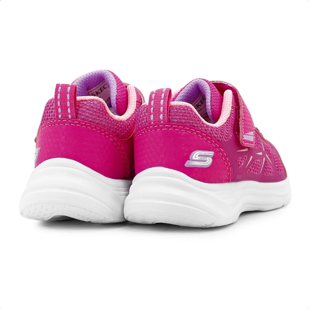 Tênis Skechers Glimmer Kicks Fresh Glow Infantil Rosa/Lilás 5