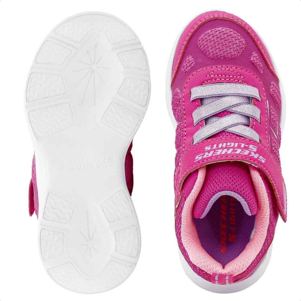 Tênis Skechers Glimmer Kicks Fresh Glow Infantil Rosa/Lilás 6