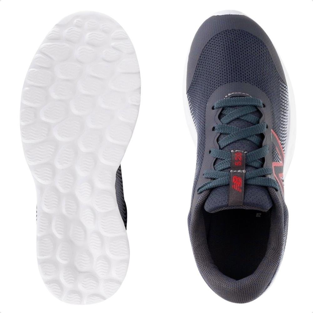 Tênis New Balance 520 v8 Infantil Cinza/Vermelho 6