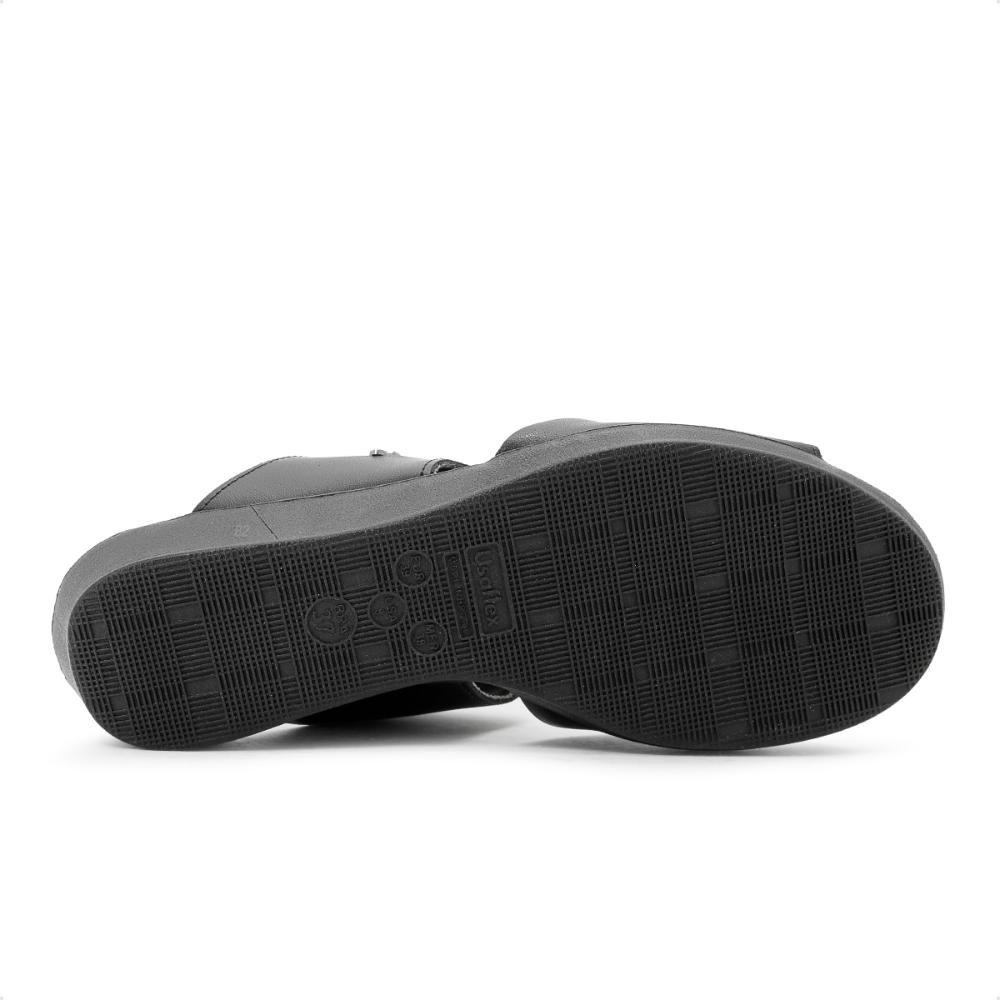 Tamanco Slide Usaflex Plataforma Elástico Feminino Preto 6