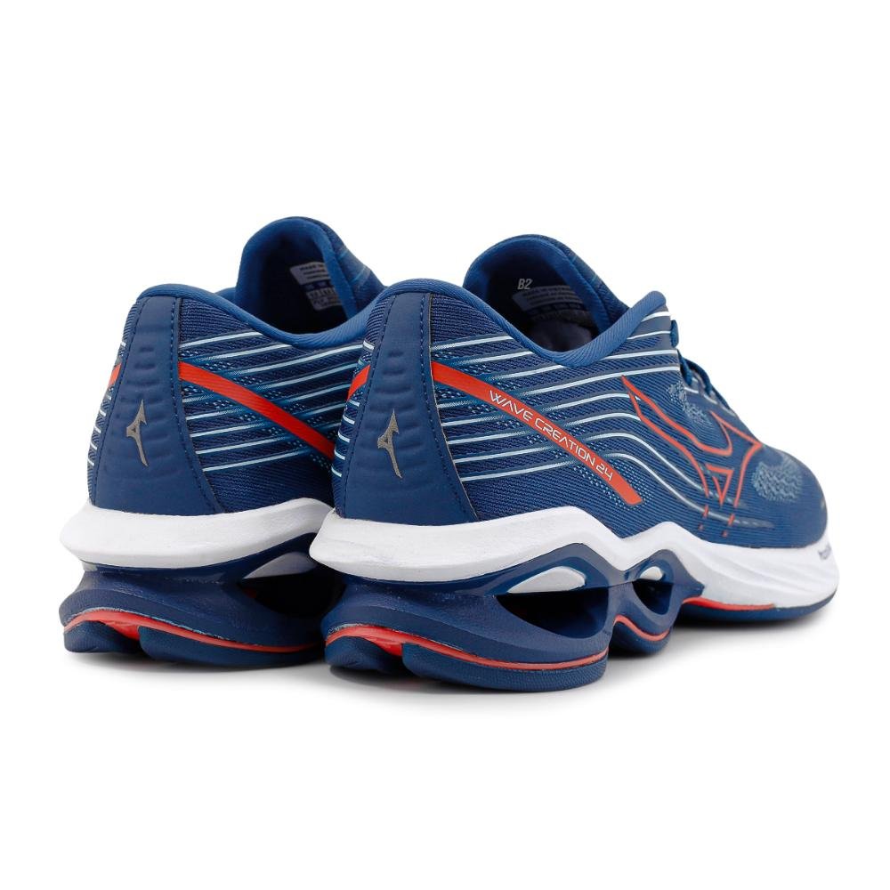 Tênis Mizuno Wave Creation 24 Masculino Azul/Vermelho 3