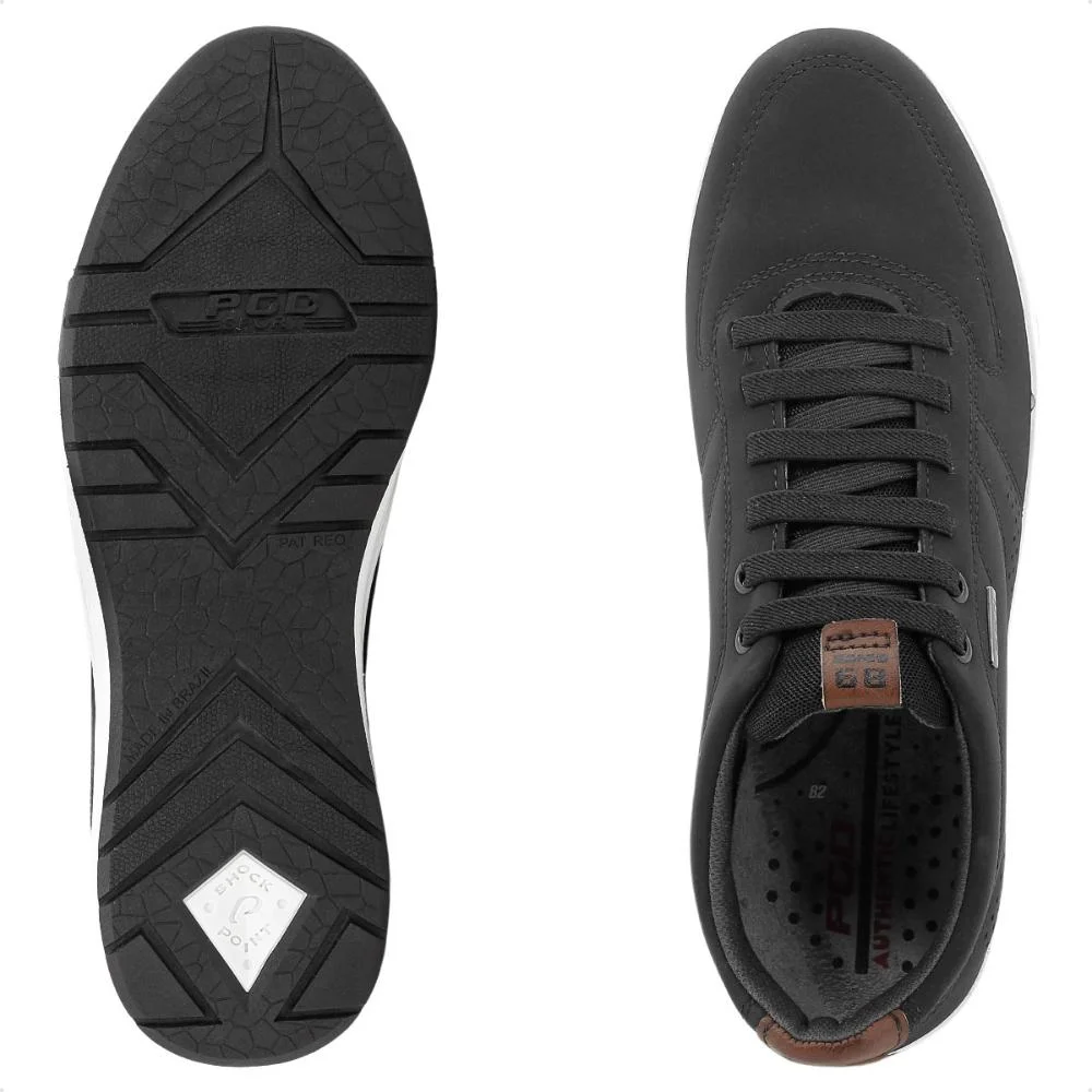 Sapatênis Pegada Element Masculino Preto/Branco 5