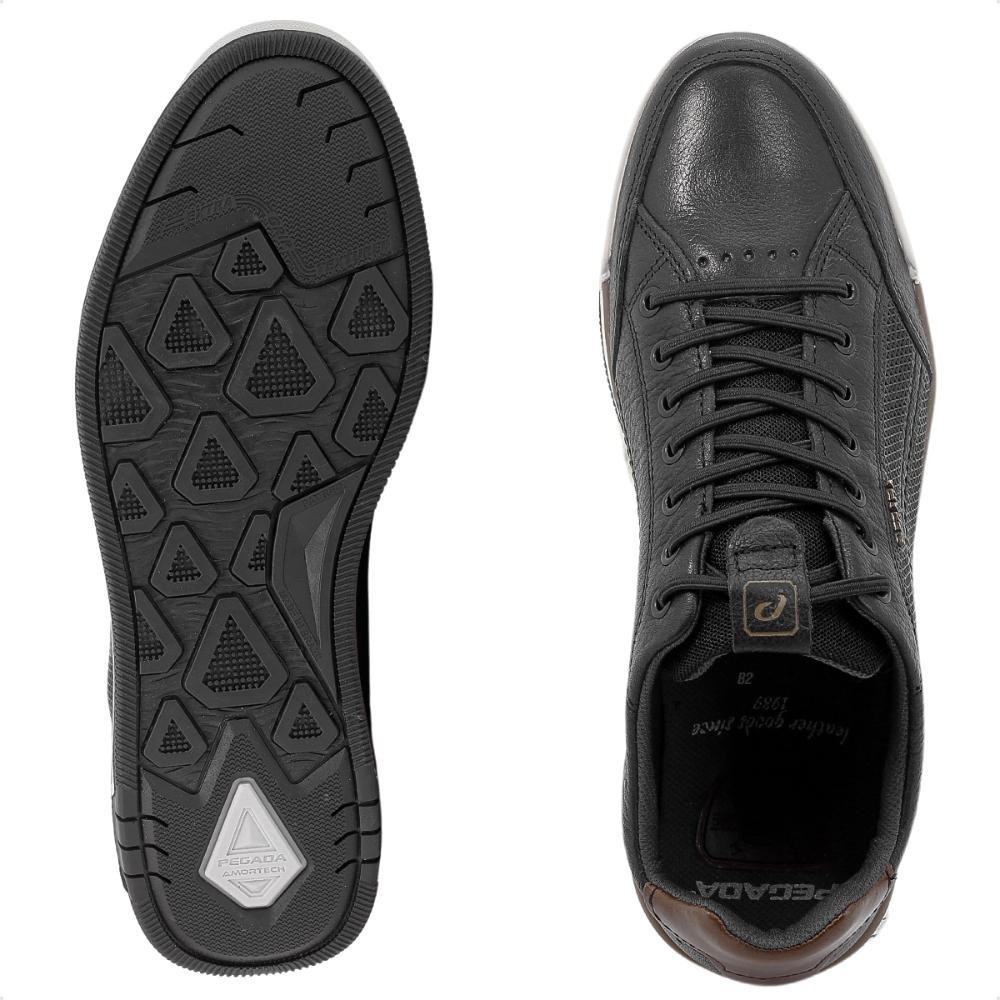 Sapatênis Pegada Daily Masculino Preto/Marrom 5