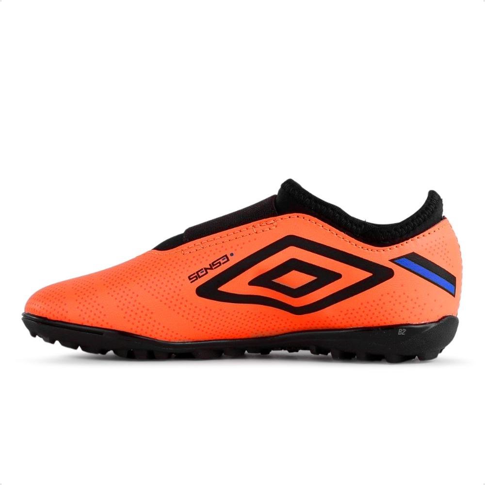 Chuteira Society Umbro Sense Kids Laranja 2