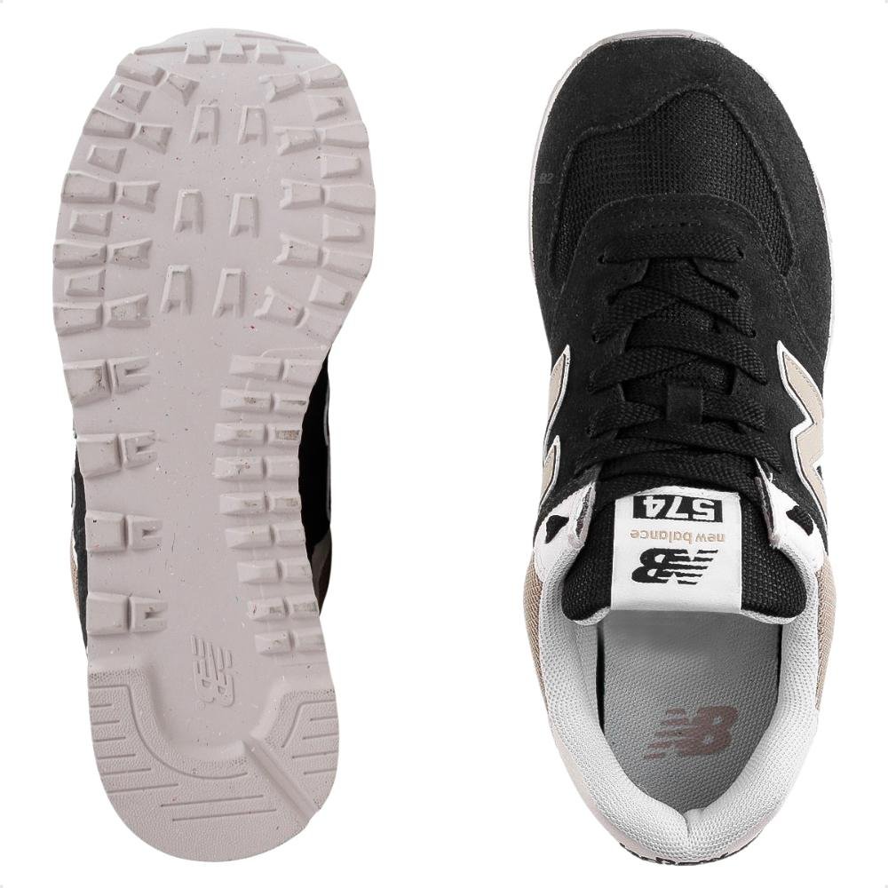 Tênis New Balance 574 V2 Feminino Preto/Bege 5