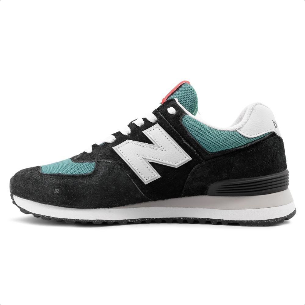 Tênis New Balance 574 V2 Unissex Preto/Verde 2