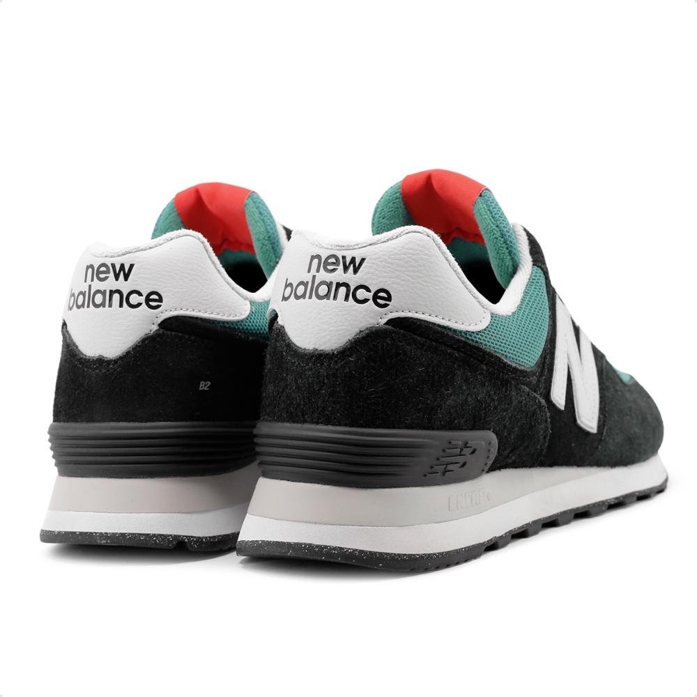 Tênis New Balance 574 V2 Unissex Preto/Verde 3
